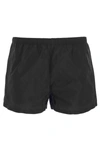 Prada Logo Nylon Swim Shorts In Black