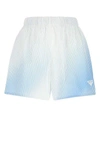 PRADA PRADA LOGO PRINT STRIPED SHORTS