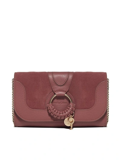 See By Chloé Hana Phone Wallet Leather And Suede Bag In Fawn Brown