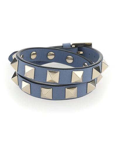 Valentino Garavani Rockstud Bracelet In Blue
