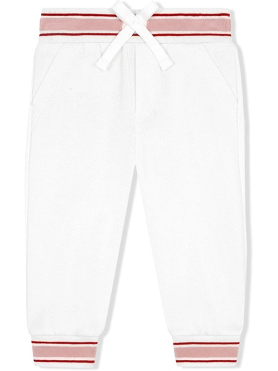 Dolce & Gabbana Babies' Kids Stripe-detail Sweatpants (3-30 Months) In White