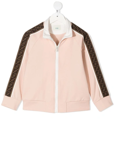 Fendi Kids' Ff Trim Sweatshirt In Pink