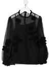 DOLCE & GABBANA EMBROIDERED SHEER BLOUSE