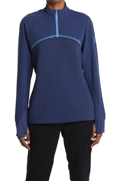 Adidas Golf Hybrid Quarter Zip Sweatshirt In Tecind