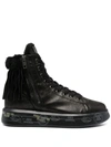 PREMIATA SHEARLING-LINED LACE-UP TRAINERS