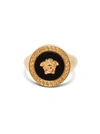 VERSACE OVERSIZE MEDUSA GOLD AND BLACK RING