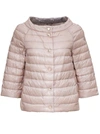 Herno Reversible Quilted Nylon Short Down Jacket In Beige