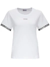 RED VALENTINO COTTON T-SHIRT WITH LOGO PRINT