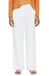 Eileen Fisher Plus Size Slub Straight-leg Full Length Pants In White