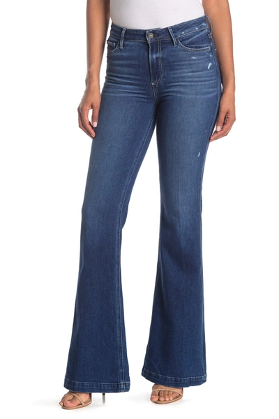 Paige Genevieve High Rise Flare Jeans In Acoustic