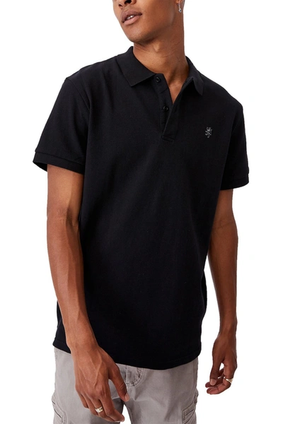 Cotton On Men's Essential Short Sleeve Polo T-shirt In Black
