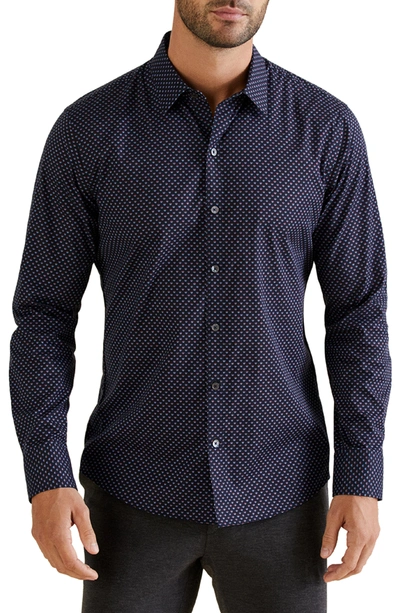 Zachary Prell Rossi Dot Print Regular Fit Shirt In Red
