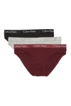 Calvin Klein Motive Cotton Bikini Panties In 9lw Black/ Grey