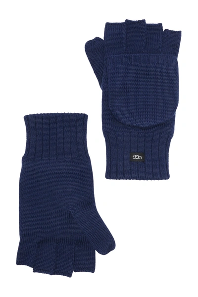 Ugg Knit Flip Mitten In Navy