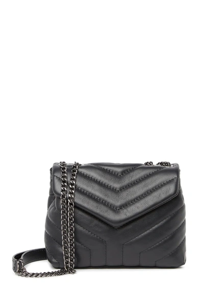 Maison Heritage Sac Bandouliere Chevron Quilted Shoulder Bag In Noir