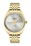 GEVRIL 5-POINTS SWISS AUTOMATIC BRACELET WATCH, 45MM,840840122391