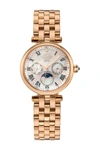 GEVRIL FLORENCE MOTHER OF PEARL DIAMOND BRACELET WATCH, 36MM,840840119452