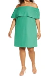 CHARLES HENRY OFF-THE-SHOULDER COCKTAIL DRESS,9853CP-S6