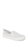 Sperry Crest Twin Gore Slip-on Sneaker In White Leather
