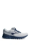 Brooks Men's Adrenaline Gts 21 Running Sneakers From Finish Line In White/grey/navy