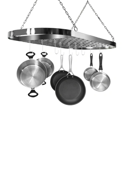 Sorbus Chrome Ceiling Mounted Pot Rack In Nocolor