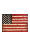 Willow Row Distressed Iron American Flag Wall Decor