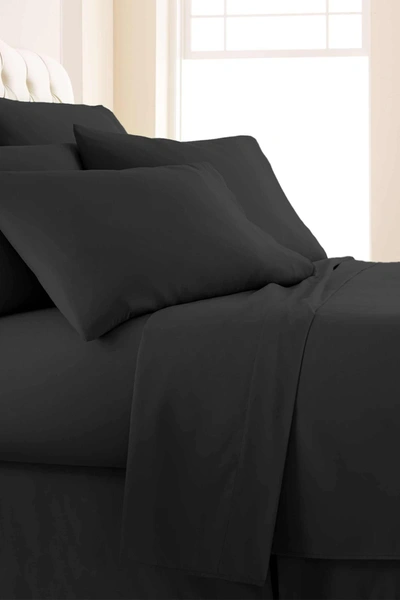 Southshore Fine Linens California King Sized Southshore Essentials Double Brushed 100 Gsm Sheet Set In Black