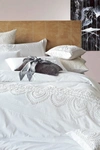 Melange Padma Embroidered Duvet 3-piece Set In White