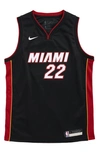 NIKE YOUTH NIKE JIMMY BUTLER BLACK MIAMI HEAT SWINGMAN JERSEY,9Z2B7BZ2PHEAJB000