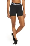 Nike Logo-waist Bike Shorts In Black/ White