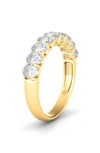 HAUTECARAT HALF OVAL CUT LAB CREATED DIAMOND 14K GOLD ETERNITY RING,R037Y-4