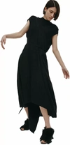 VETEMENTS VISCOSE PANEL DRESS IN BLACK,WE51DR250B/1600