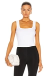 Alaïa Stretch-knit Bodysuit In Blanc