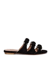 ALAÏA LEATHER BOMBE SANDALS,ALIA-WZ3