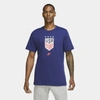 Nike U.s. Men's Soccer T-shirt In Loyal Blue