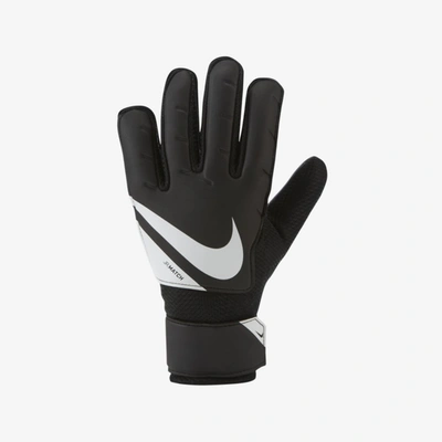 Nike Jr. Goalkeeper Match Big Kids' Soccer Gloves In Black,white,white