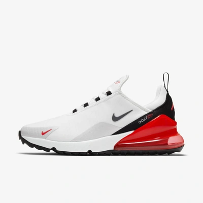 Nike Air Max 270 G Rubber-trimmed Coated-mesh Golf Shoes In White,neutral Grey,black,cool Grey