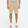 Nike Dri-fit Uv Flat Front Chino Golf Shorts In Brown