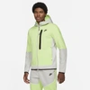 Nike Sportswear Tech Fleece Men's Full-zip Woven Hoodie In Light Liquid Lime,photon Dust,grey Fog,black