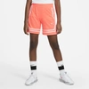 Nike Fly Crossover Big Kids' Training Shorts In Bright Mango,white