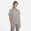 Nike Sportswear Big Kids' T-shirt In Carbon Heather,white