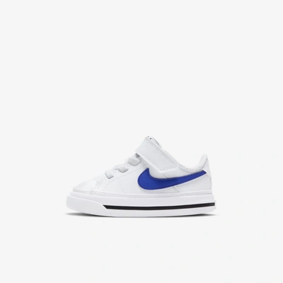 Nike Court Legacy Baby/toddler Shoes In White,black,game Royal