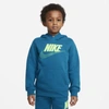 Nike Sportswear Club Fleece Little Kids' Pullover Hoodie In Green Abyss