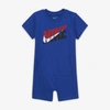Nike Baby Boys Swoosh Romper In Game Royal