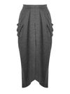 ISABEL MARANT ANTHRACITE GREY VIRGIN WOOL SKIRT,JU122520H039I 02AN