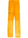 Moncler Cargo Trousers In Ripstop Nylon By 1952 In Yellow