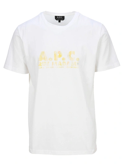 Apc Bobby Logo-print Cotton-jersey T-shirt In Neutrals