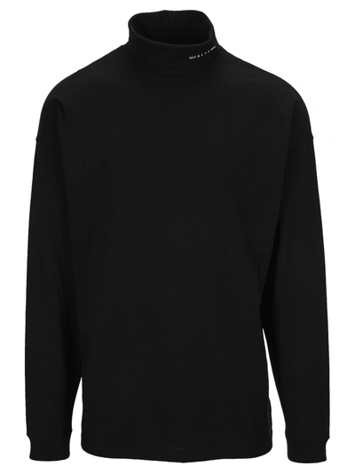 Alyx Logo-print Roll Neck Sweatshirt In Black