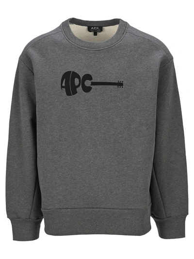 Apc Guitar Crewneck Swetshirt In Grey