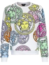 VERSACE SWEATSHIRT WITH MEDUSA AMPLIFIED PRINT,11699837